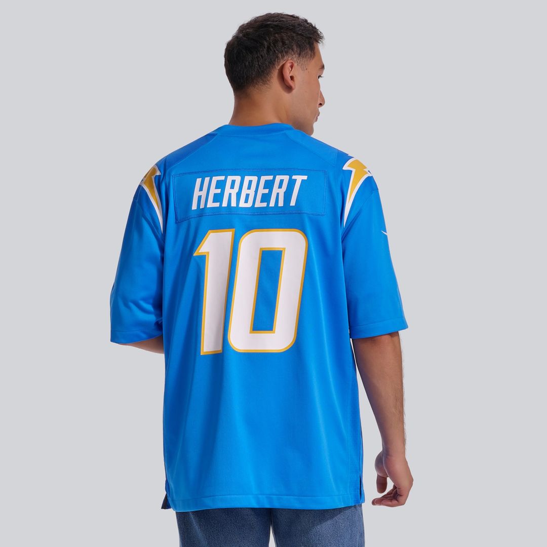 Los Angeles Chargers Justin Herbert Nike Gold Alternate Charger Power Game Player Jersey