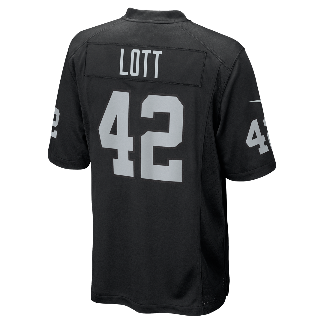 Las Vegas Raiders Ronnie Lott Nike Black Game Retired Player Jersey
