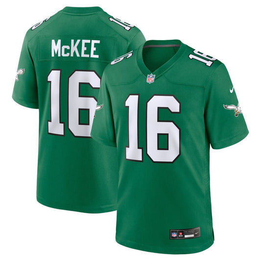 Philadelphia Eagles Tanner McKee Nike Kelly Green Alternate Game Jersey