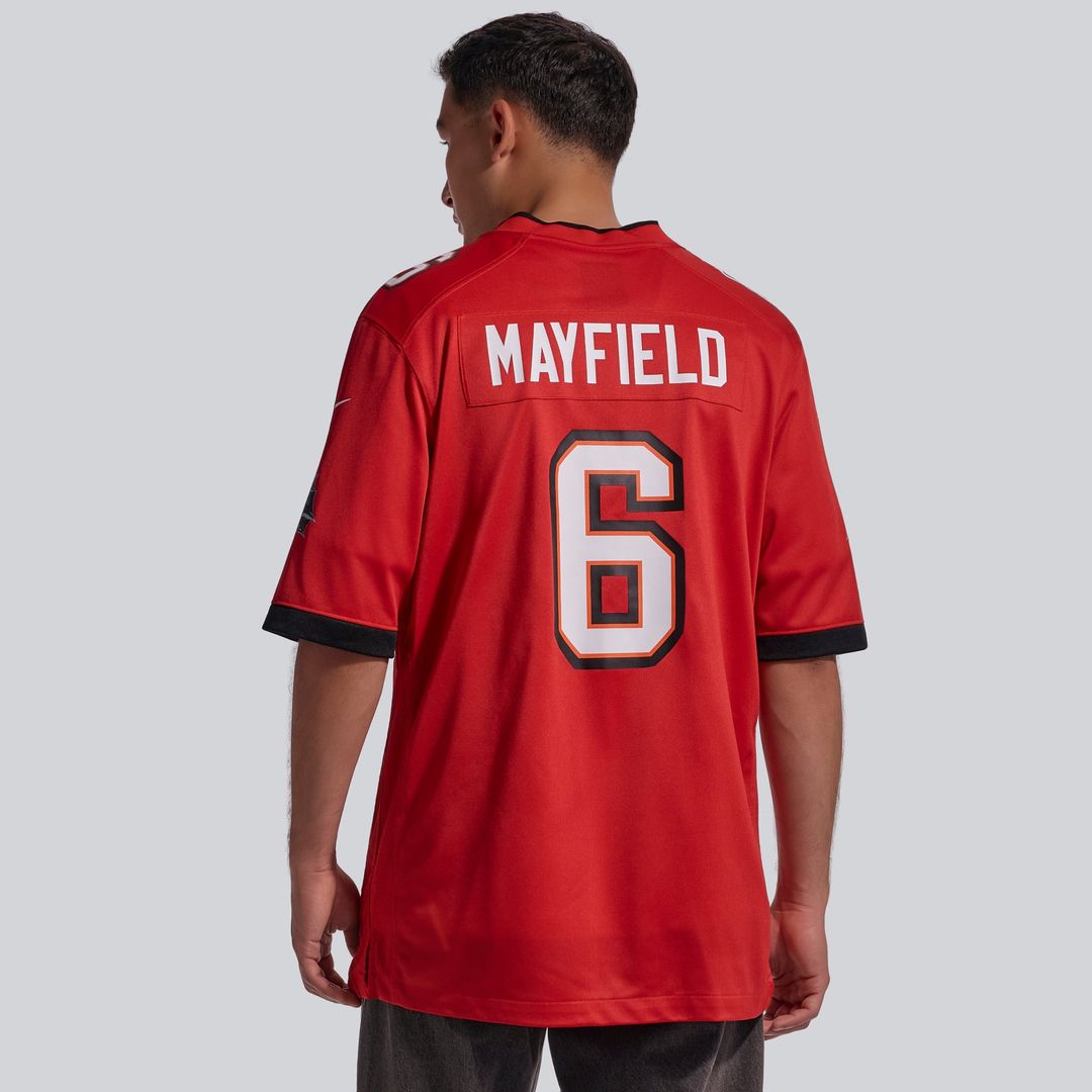 Tampa Bay Buccaneers Baker Mayfield Nike Pewter Alternate Game Player Jersey