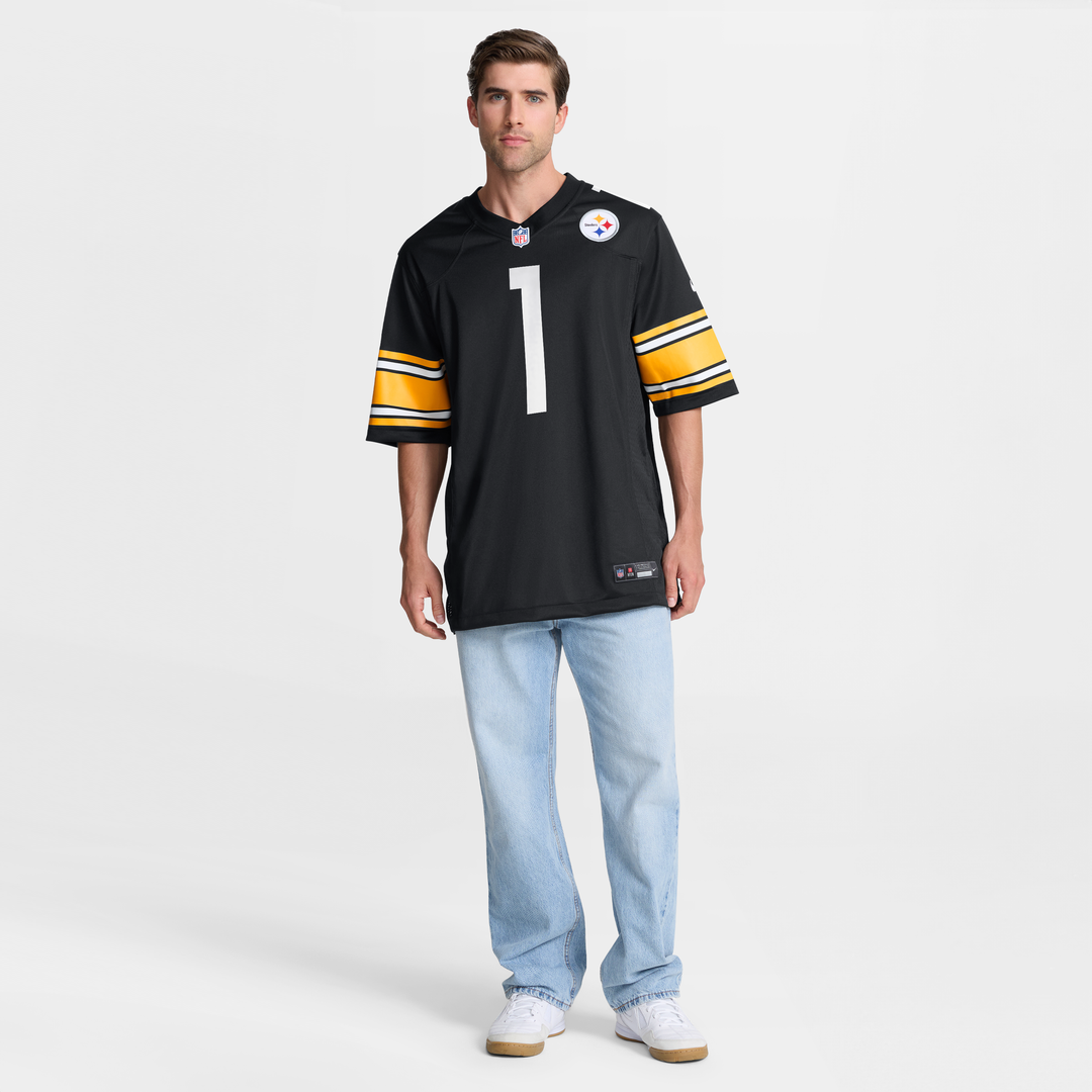 Pittsburgh Steelers Number 1 Groom Nike Black Game Jersey