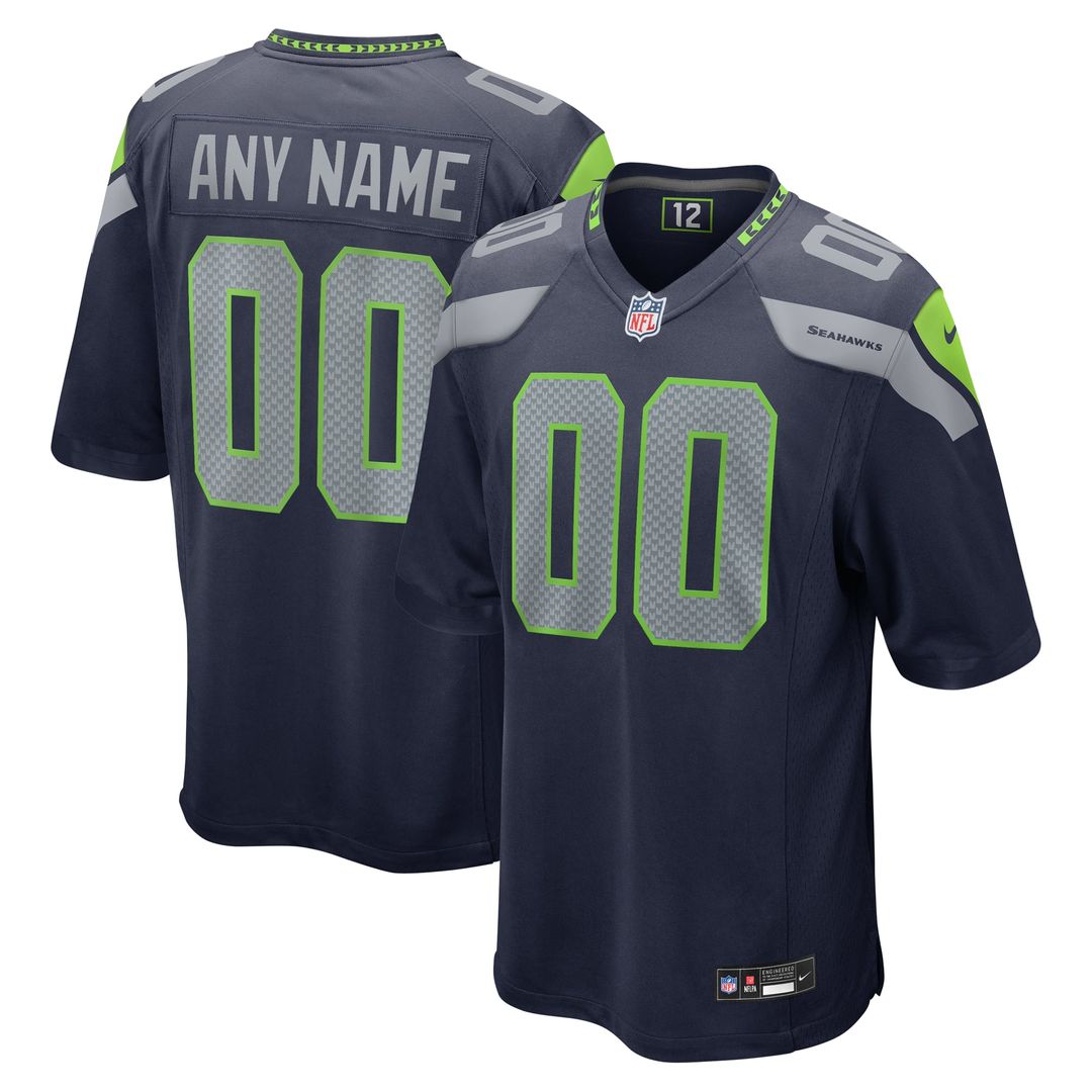 Seattle Seahawks Nike White Custom Game Jersey