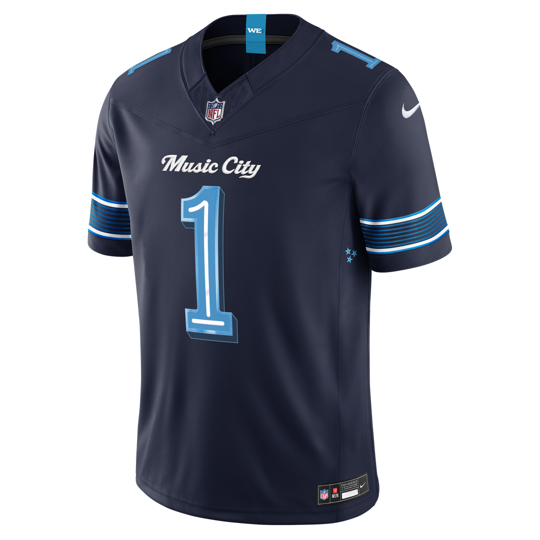 Tennessee Titans Cameron Ward Nike Navy 2026 Rivalries Collection Stitched Limited Jersey