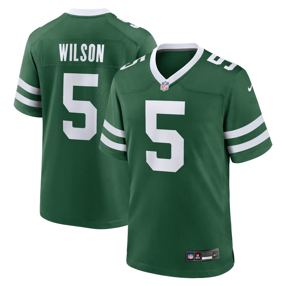 New York Jets Garrett Wilson Nike Legacy White Game Jersey