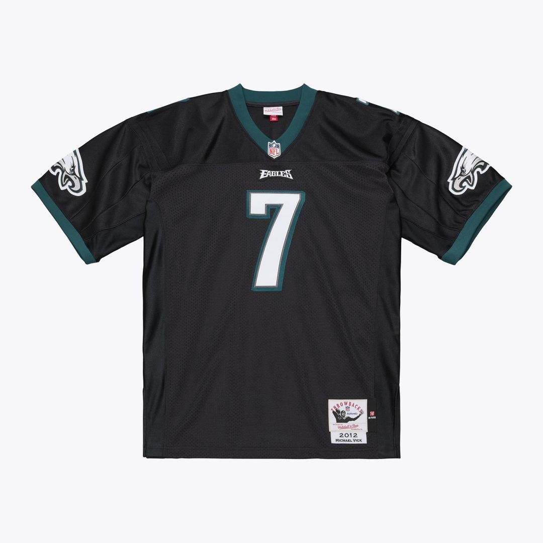 Philadelphia Eagles Michael Vick Mitchell & Ness Black 2012 Authentic Throwback Jersey