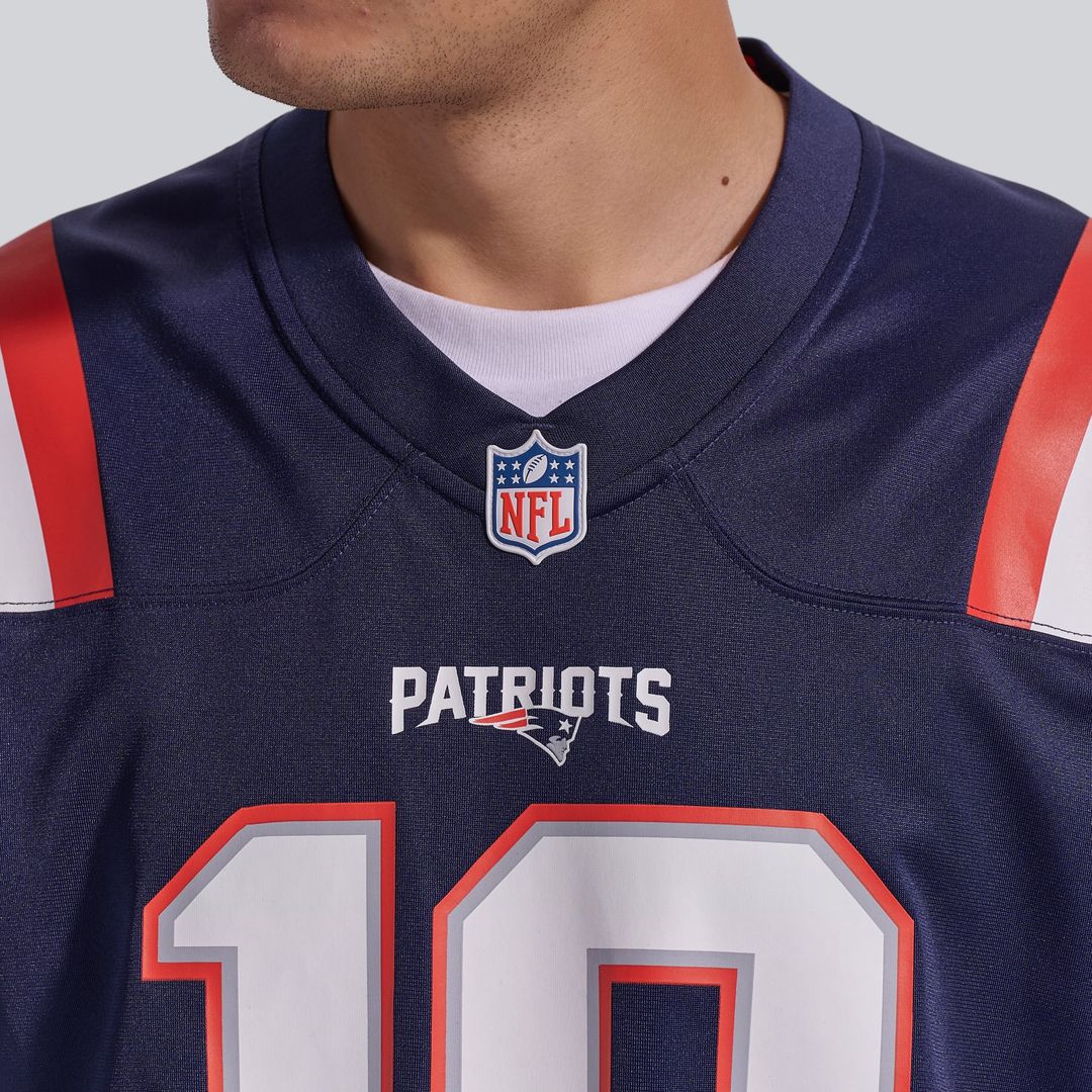 New England Patriots Drake Maye Nike White Player Game Jersey
