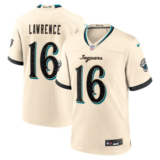 Jacksonville Jaguars Trevor Lawrence Nike Natural 2026 Rivalries Collection Game Jersey