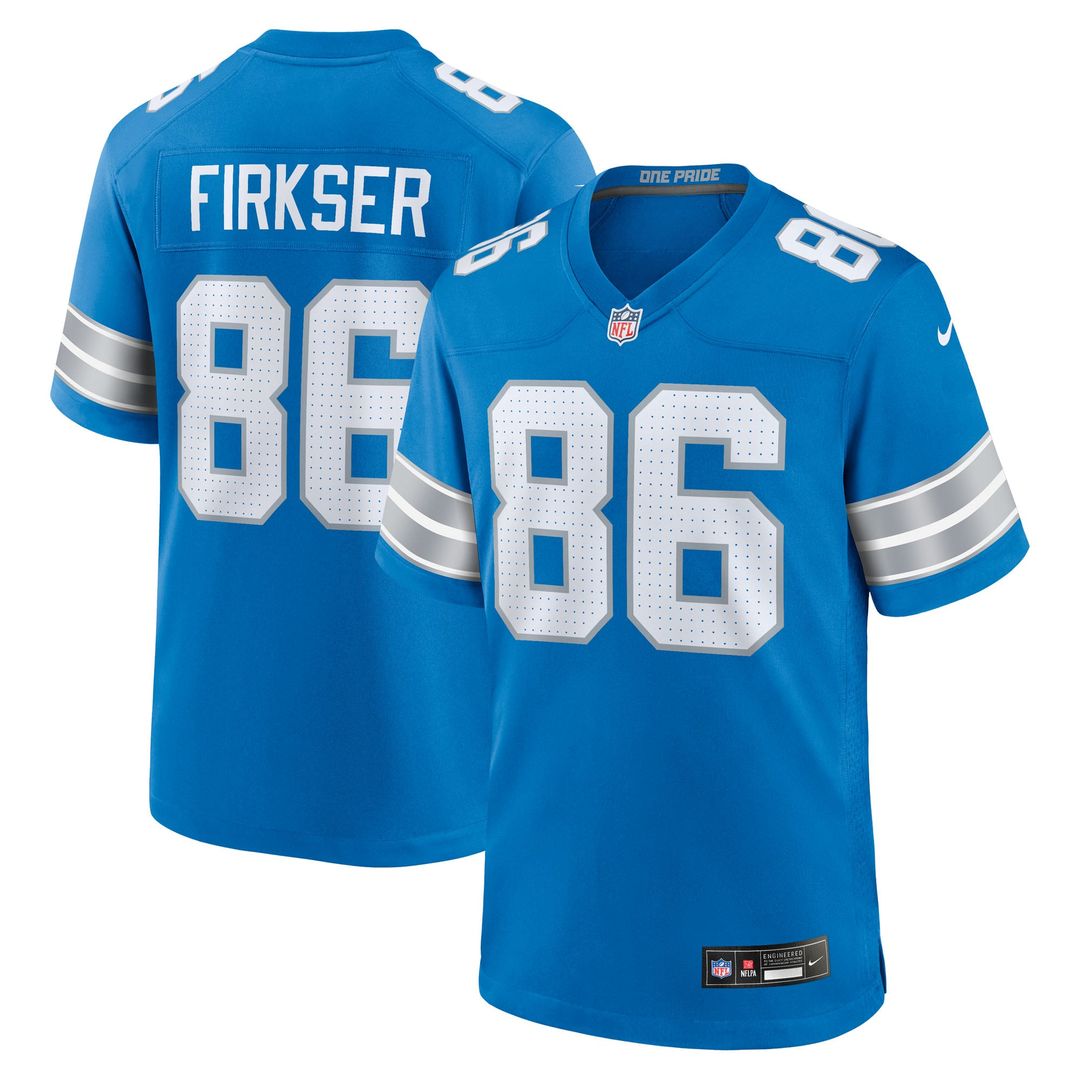 Detroit Lions Anthony Firkser Nike Blue Team Game Jersey