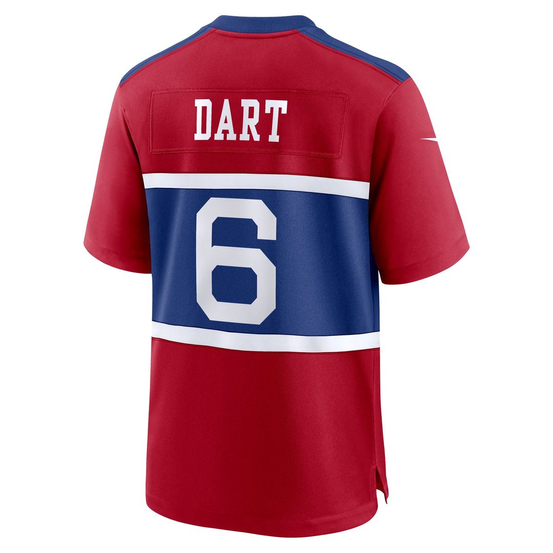 New York Giants Jaxson Dart Nike Royal Team Game Jersey