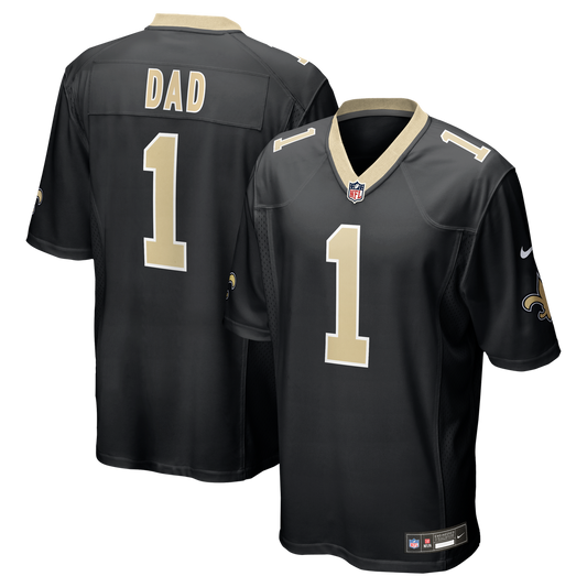 New Orleans Saints Number 1 Dad Nike Black Game Jersey