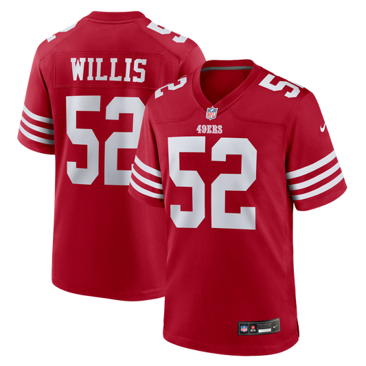 San Francisco 49ers Patrick Willis Nike Scarlet Retired Player Game Jersey