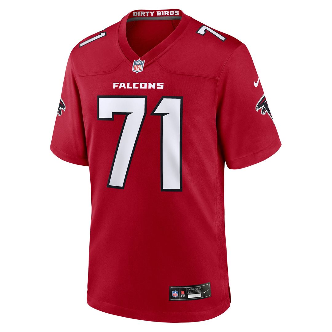 Atlanta Falcons Jawaan Taylor Nike Red Team Game Jersey