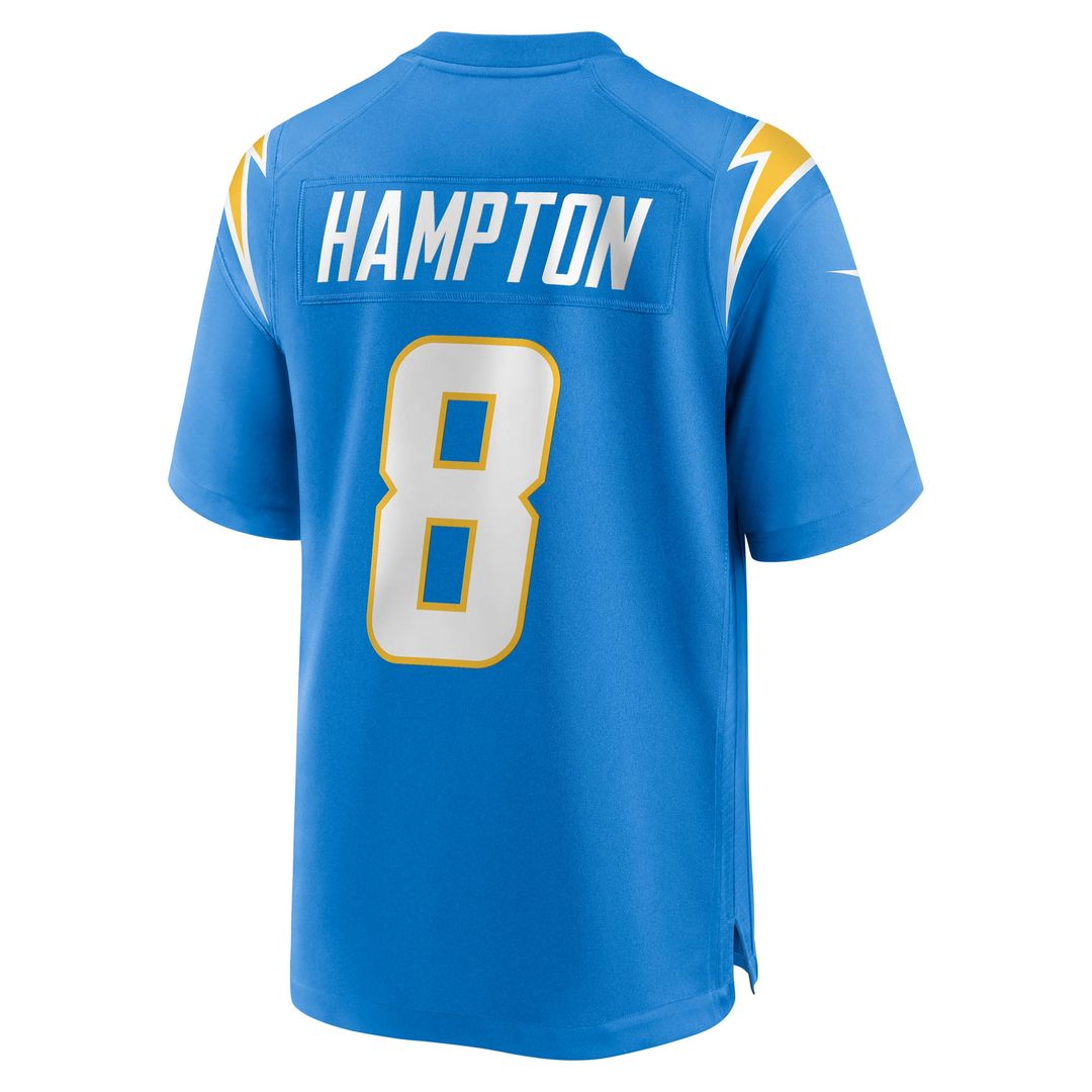 Los Angeles Chargers Omarion Hampton Nike Navy Alternate Super Chargers Game Player Jersey