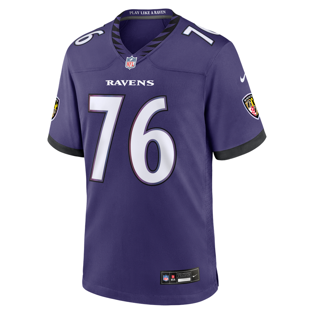 Baltimore Ravens Carson Vinson Nike Purple Team Game Jersey