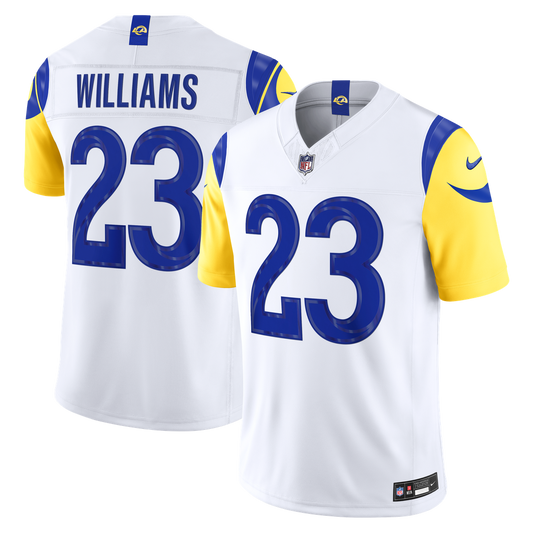 Los Angeles Rams Kyren Williams Nike White Vapor F.U.S.E. Stitched Limited Jersey