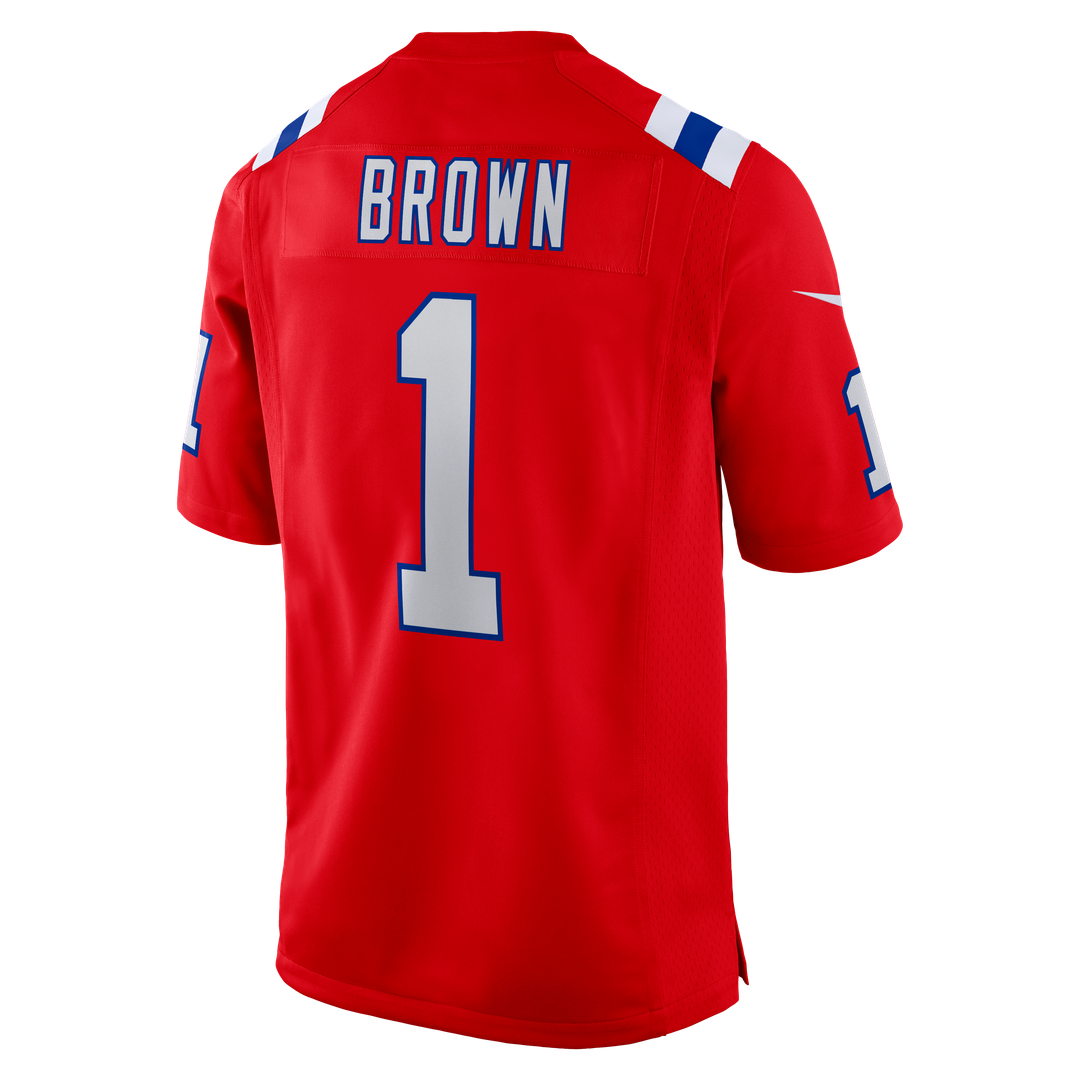 New England Patriots A.J. Brown Nike Navy Team Game Jersey