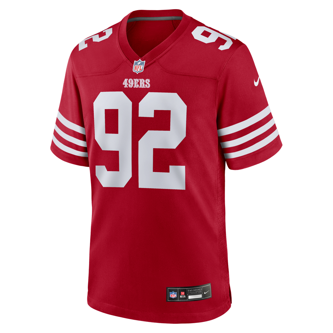 San Francisco 49ers Yetur Gross-Matos Nike Scarlet Team Game Jersey