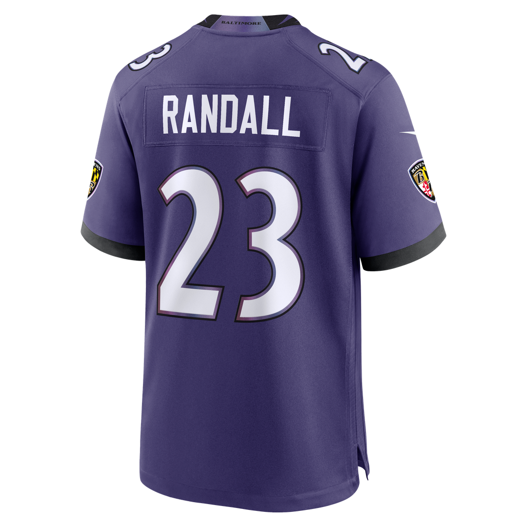 Baltimore Ravens Adam Randall Nike Purple Team Game Jersey