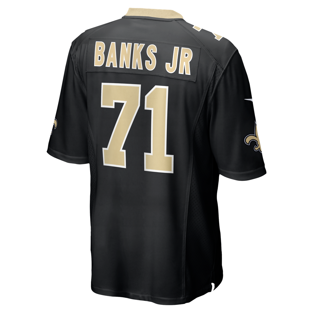New Orleans Saints Kelvin Banks Jr. Nike Black Game Player Jersey