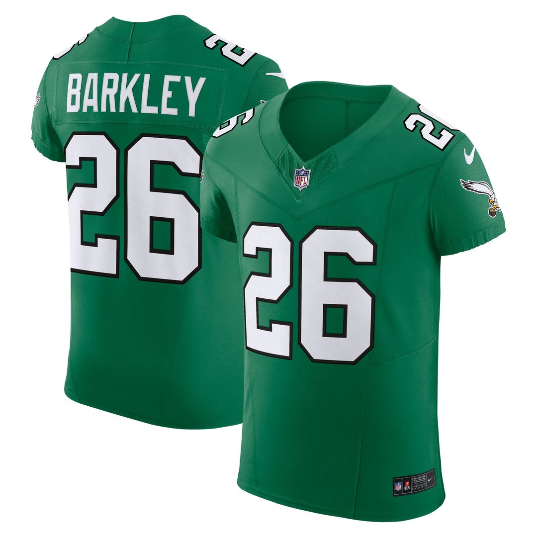 Philadelphia Eagles Saquon Barkley Nike Black Alternate Vapor F.U.S.E. Elite Jersey