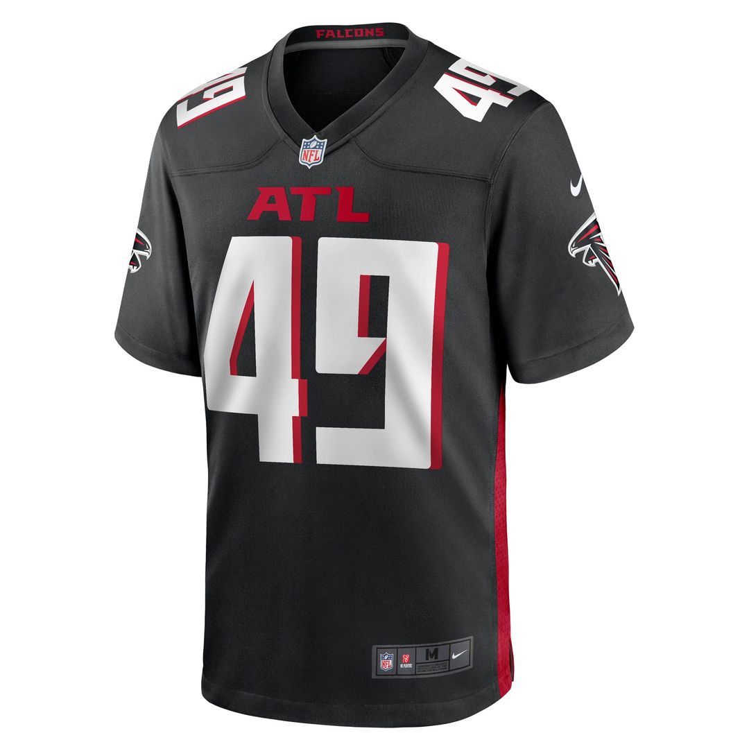 Atlanta Falcons Liam McCullough Nike Black Team Game Jersey