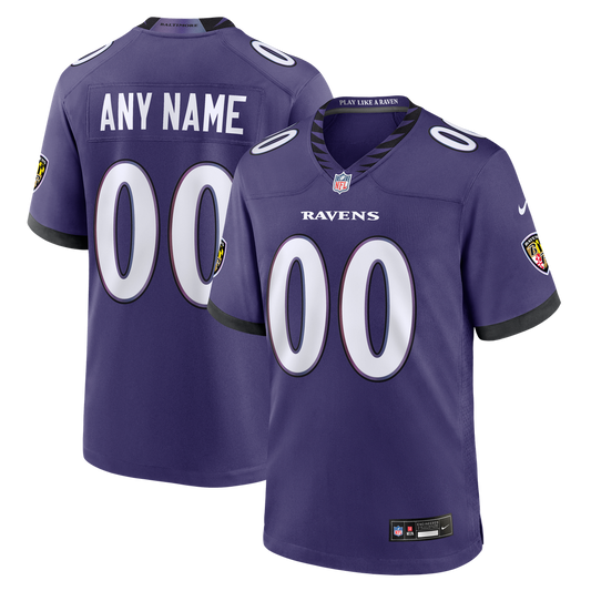 Baltimore Ravens Nike Purple Custom Game Jersey