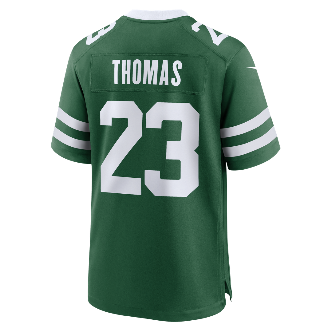 New York Jets Azareye'h Thomas Nike Legacy Green Team Game Jersey