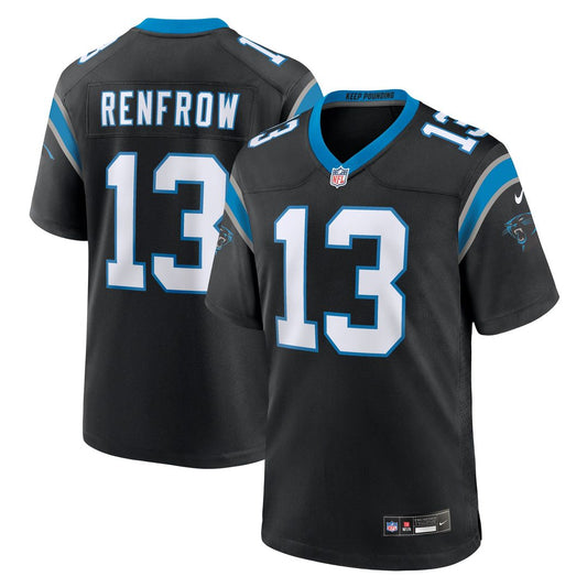 Carolina Panthers Hunter Renfrow Nike Black Team Game Jersey