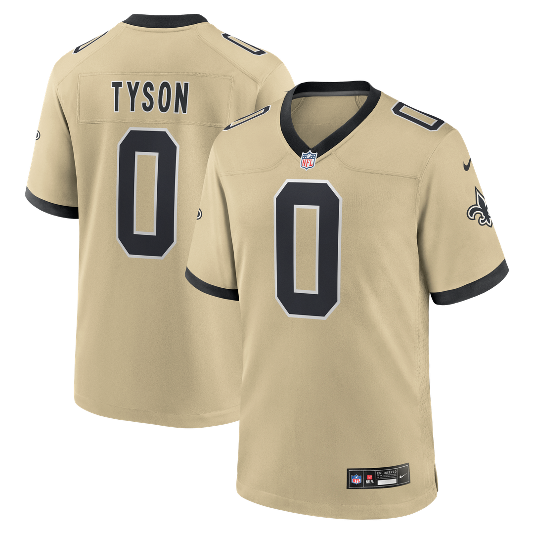 New Orleans Saints Jordyn Tyson Nike Black Team Game Jersey