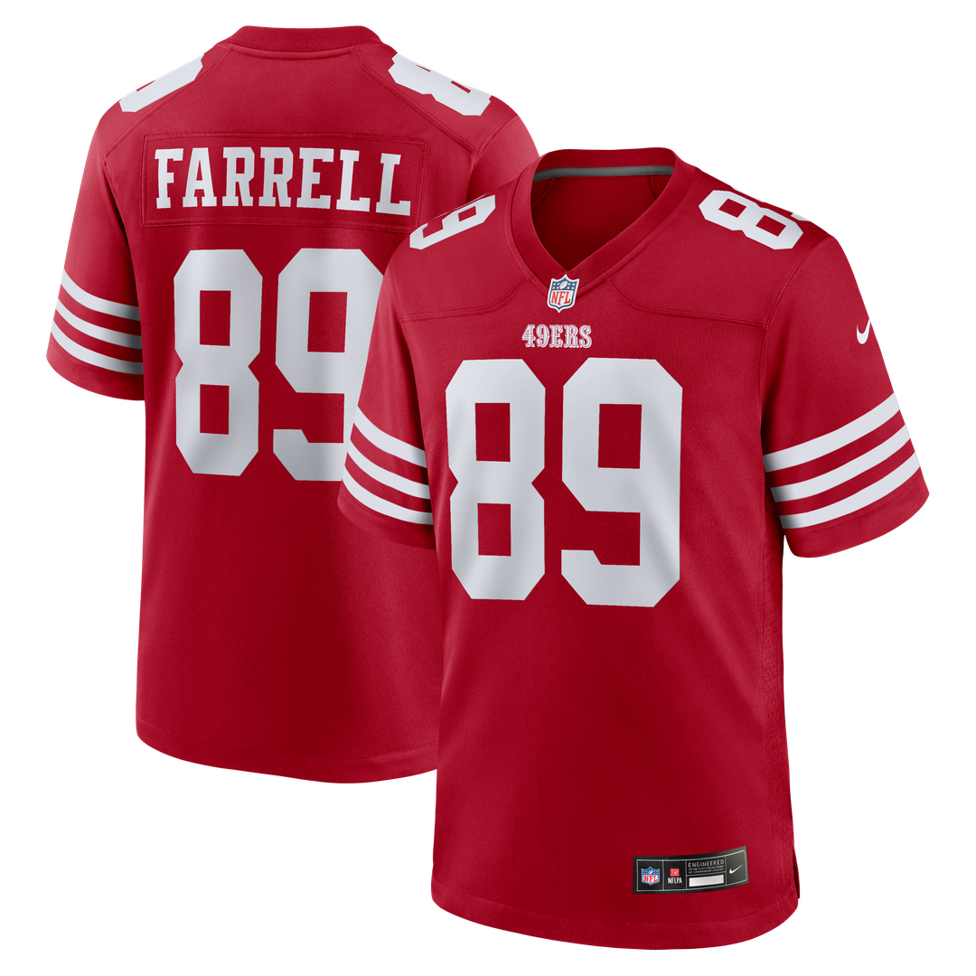 San Francisco 49ers Luke Farrell Nike Scarlet Team Game Jersey