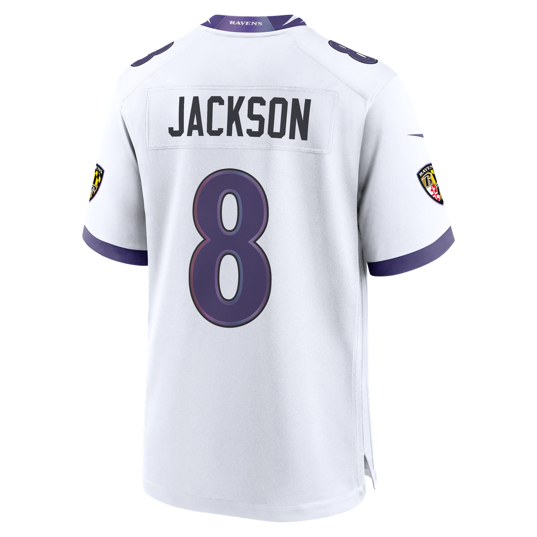 Baltimore Ravens Lamar Jackson Nike White Game Jersey