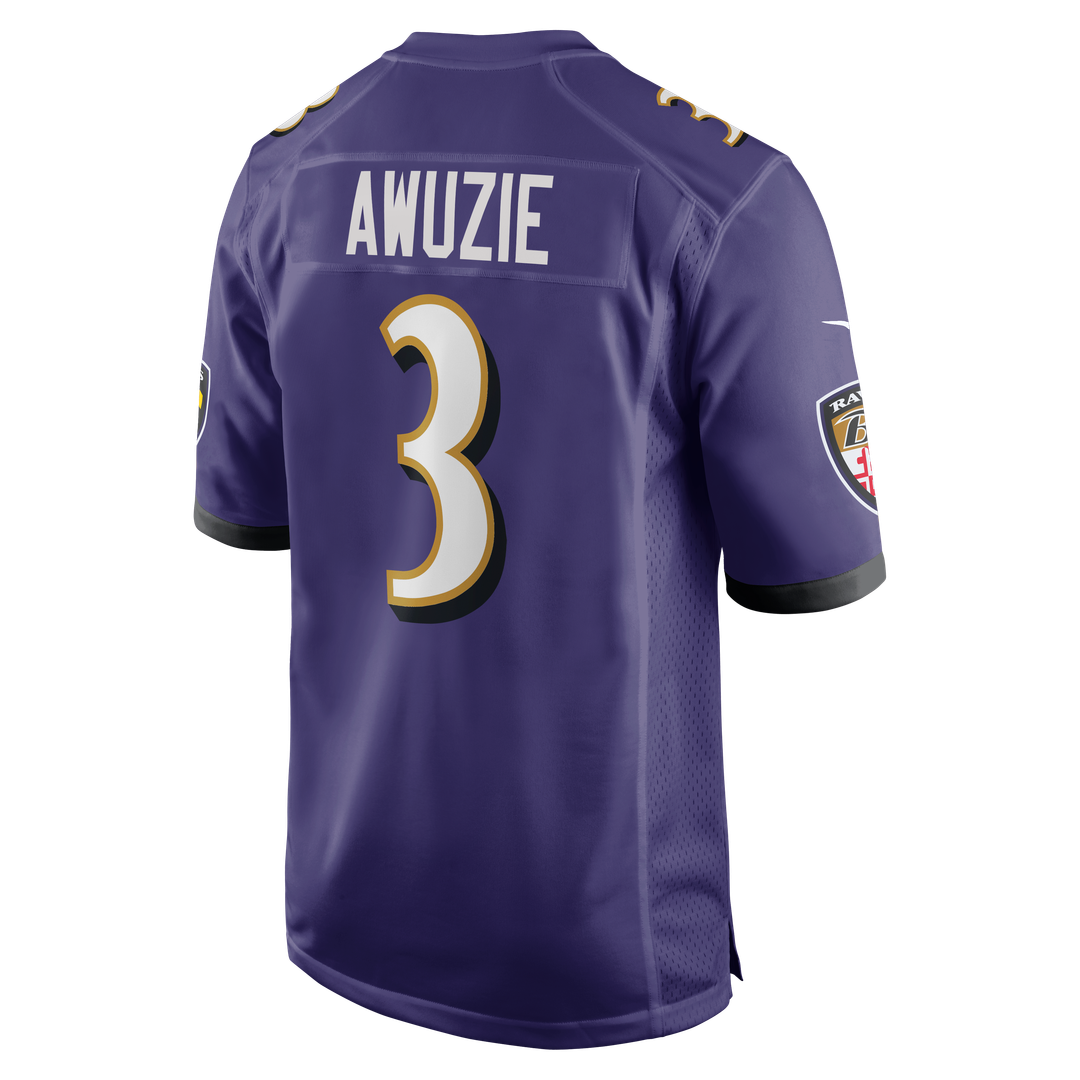 Baltimore Ravens Chidobe Awuzie Nike Purple Team Game Jersey