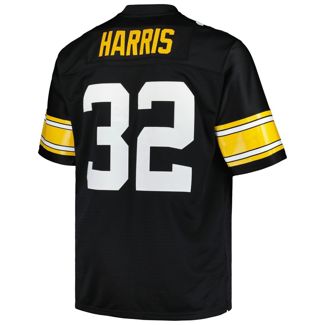 Pittsburgh Steelers Franco Harris Mitchell & Ness White Big & Tall 1976 Retired Player Replica Jersey