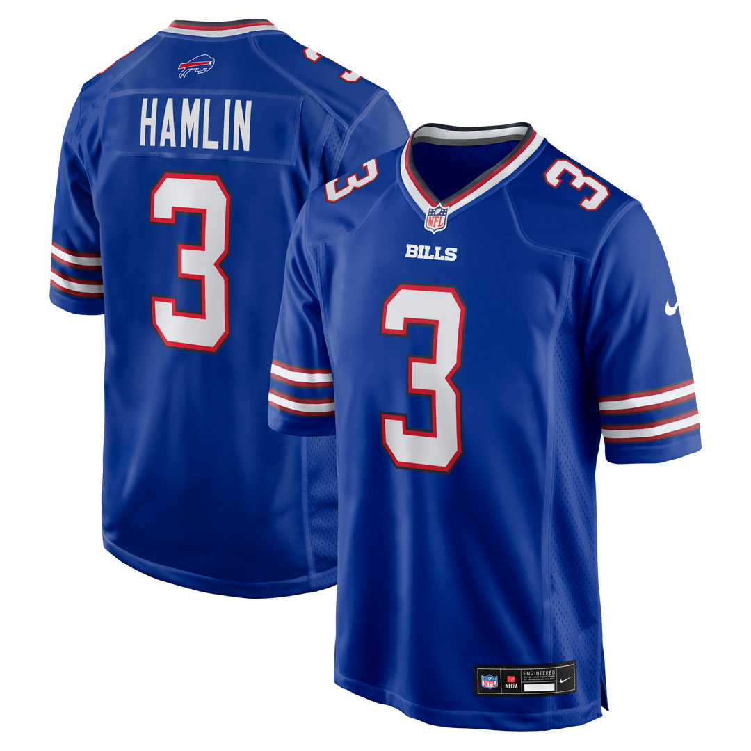 Buffalo Bills Damar Hamlin Nike White Game Jersey