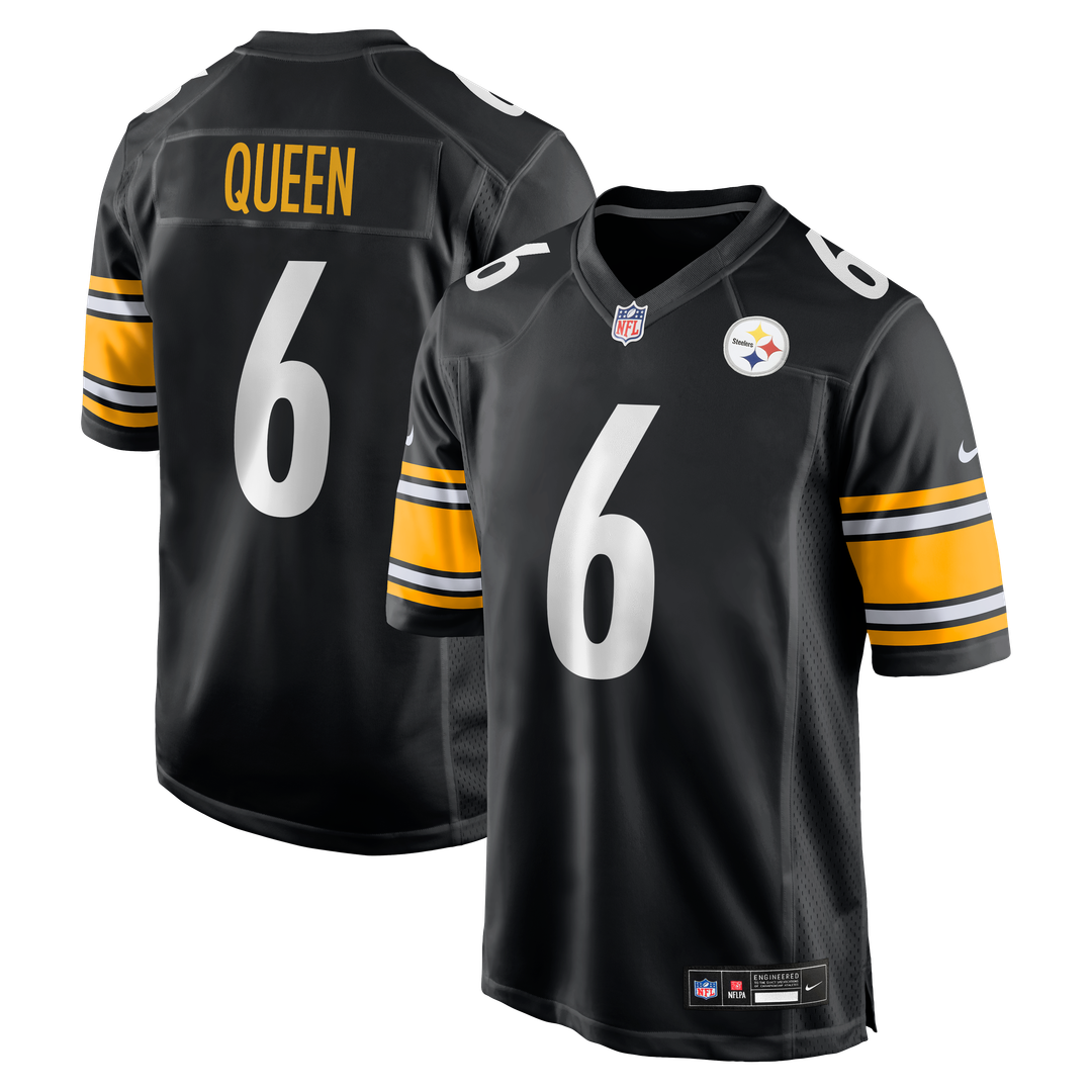 Pittsburgh Steelers Patrick Queen Nike Black Game Player Jersey