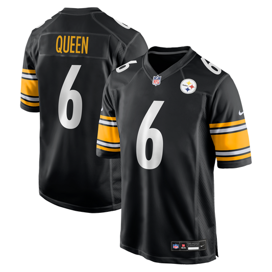 Pittsburgh Steelers Patrick Queen Nike Black Game Player Jersey