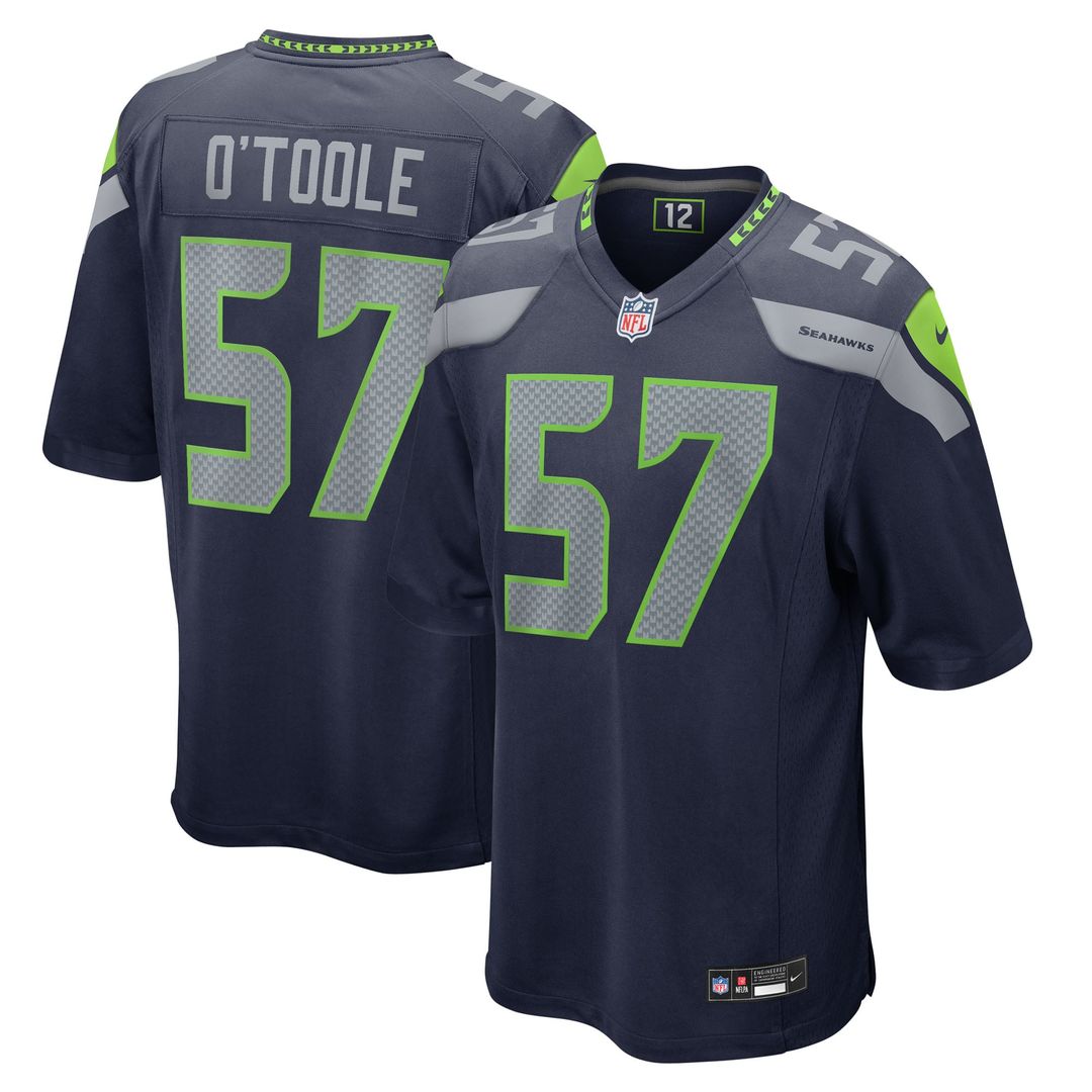Seattle Seahawks Connor O'Toole Nike College Navy Team Game Jersey