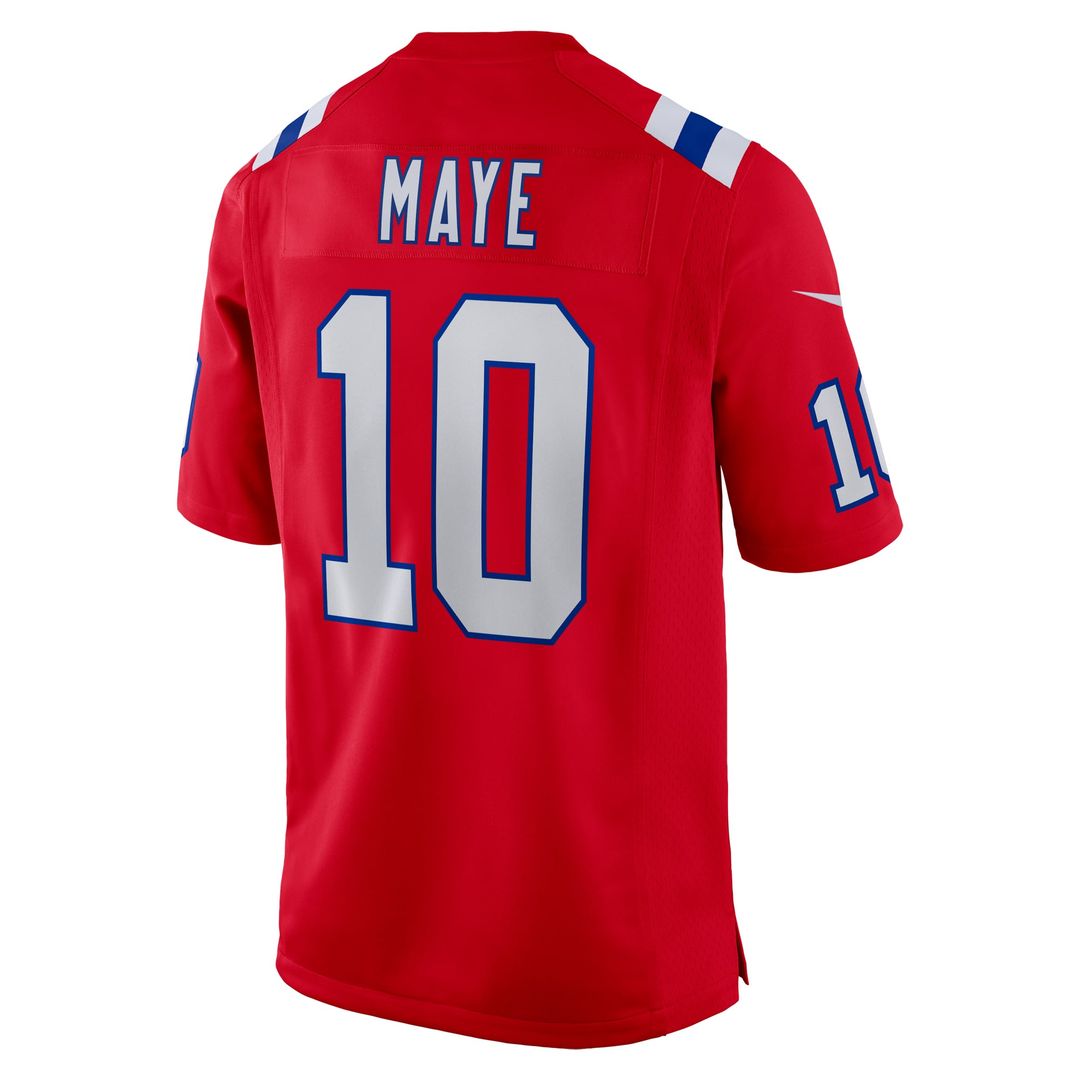 New England Patriots Drake Maye Nike Navy Player Game Jersey