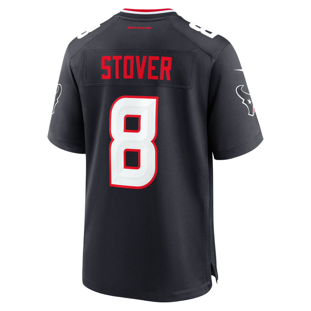 Houston Texans Cade Stover Nike Navy Team Game Jersey