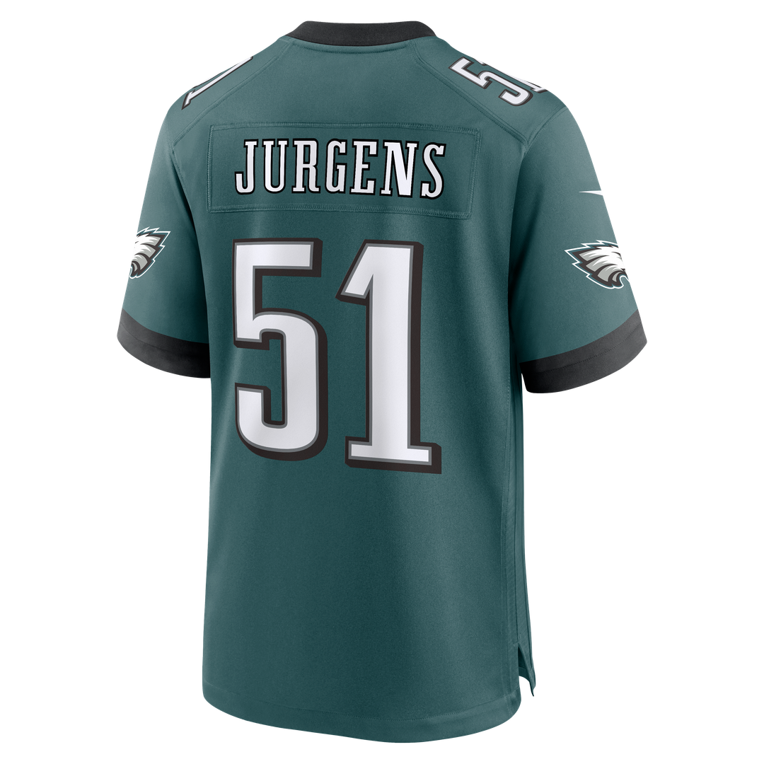 Philadelphia Eagles Cam Jurgens Nike Midnight Green Team Game Jersey