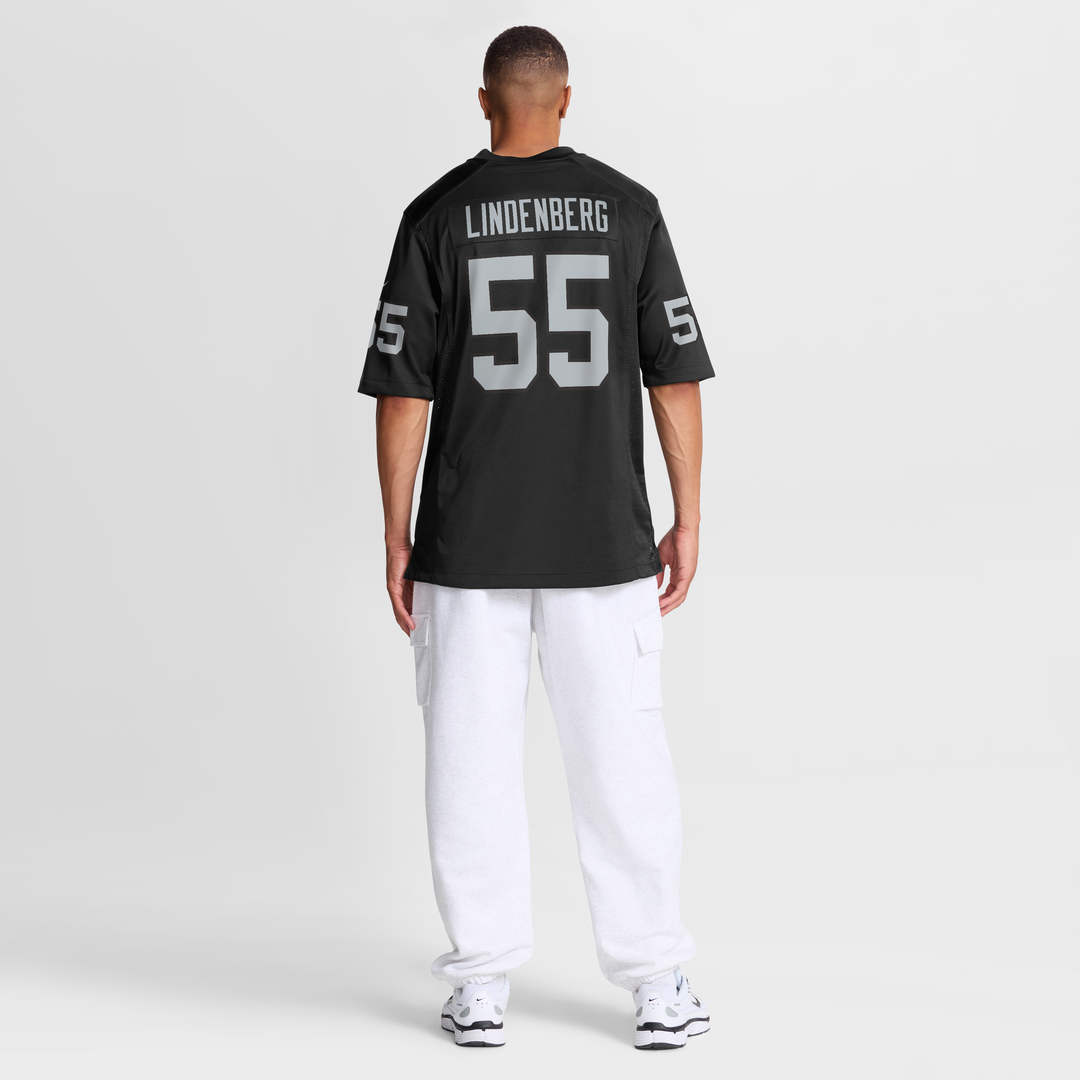 Las Vegas Raiders Cody Lindenberg Nike Black Team Game Jersey