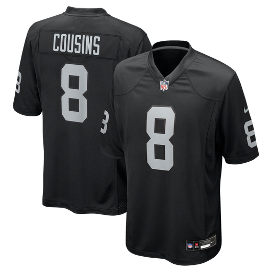 Las Vegas Raiders Kirk Cousins Nike Black Team Game Jersey