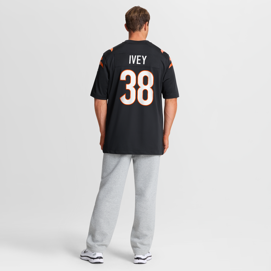 Cincinnati Bengals DJ Ivey Nike Black Team Game Jersey