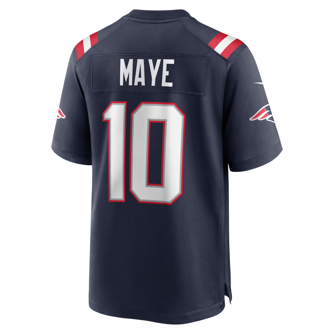 New England Patriots Drake Maye Nike White Player Game Jersey