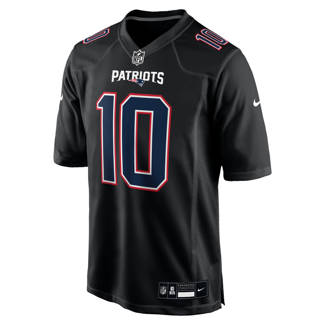 New England Patriots Drake Maye Nike Tundra White Game Jersey
