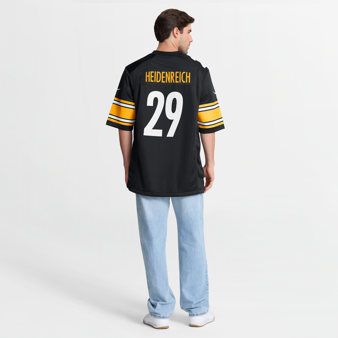 Pittsburgh Steelers Eli Heidenreich Nike Black Team Game Jersey