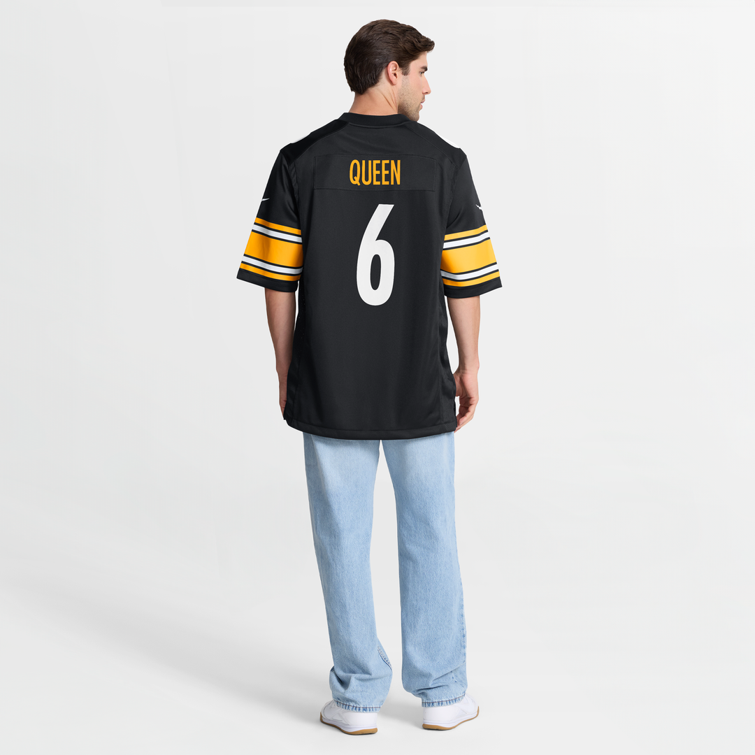 Pittsburgh Steelers Patrick Queen Nike Black Game Player Jersey