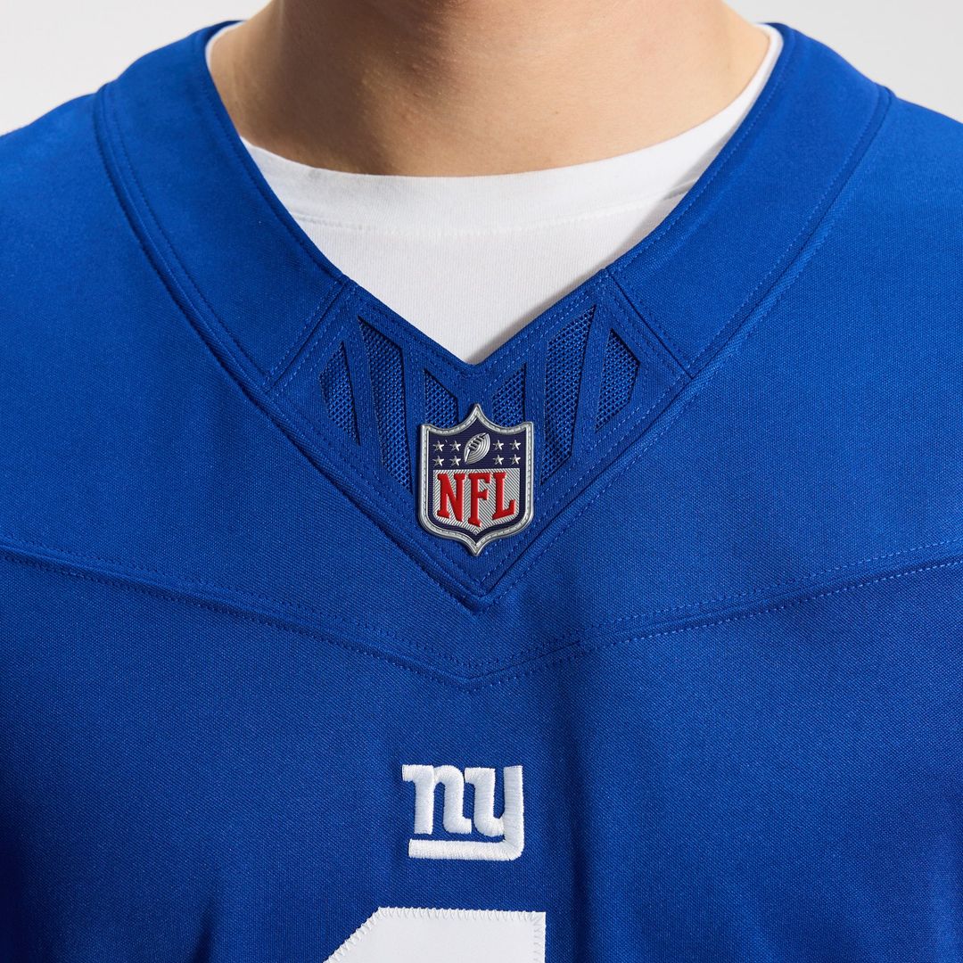 New York Giants Malik Nabers Nike Royal Team Vapor F.U.S.E. Stitched Limited Jersey