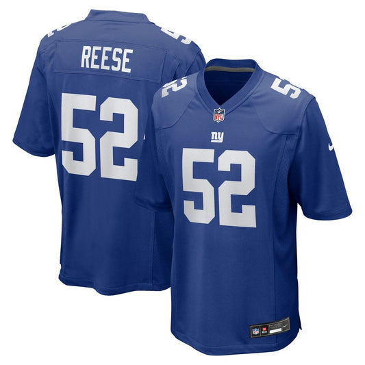 New York Giants Arvell Reese Nike Royal Team Game Jersey