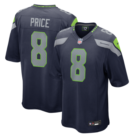 Seattle Seahawks Jadarian Price Nike College Navy Team Game Jersey